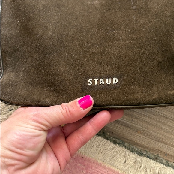 NWT Staud CHOCOLATE BROWN MEL SUDED SHOULDER BAG - Picture 5 of 10